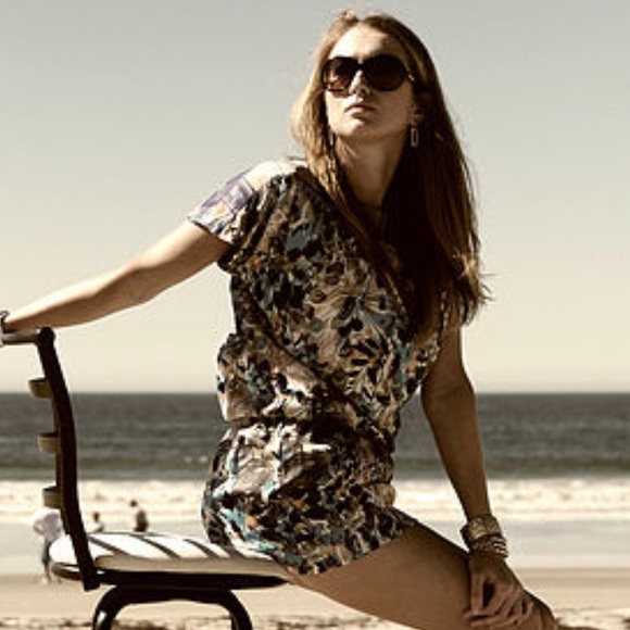 Collective Concept Blue Printed Mini Dress Small - Picture 1 of 7